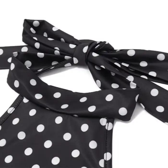 Robes Halter à Pois Imprimés pour Femmes – Tendance