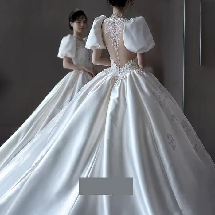 Robe de mariée en Satin français
