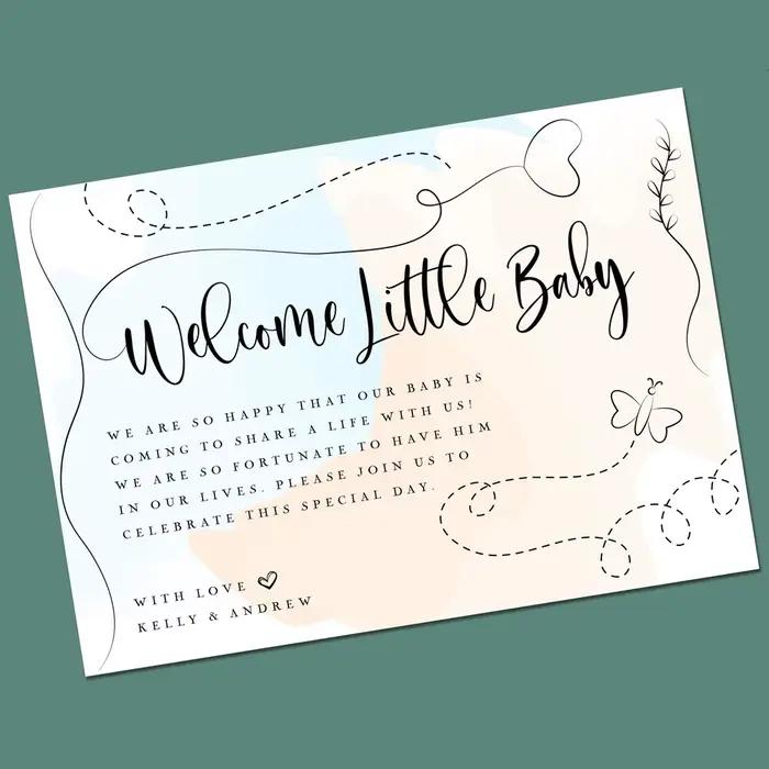 Cartes de remerciement personnalisées pour les invitations de mariage d'entreprise, personnalisées avec logo, enveloppe cadeau dorée, décoration aquarelle, carte postale
