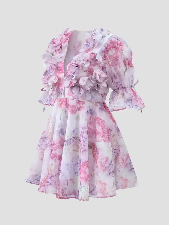 Mini robe Chic à imprimé Floral