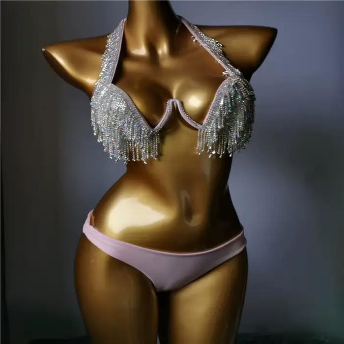 Maillot de bain avec pierres siamoises pour femmes mûres