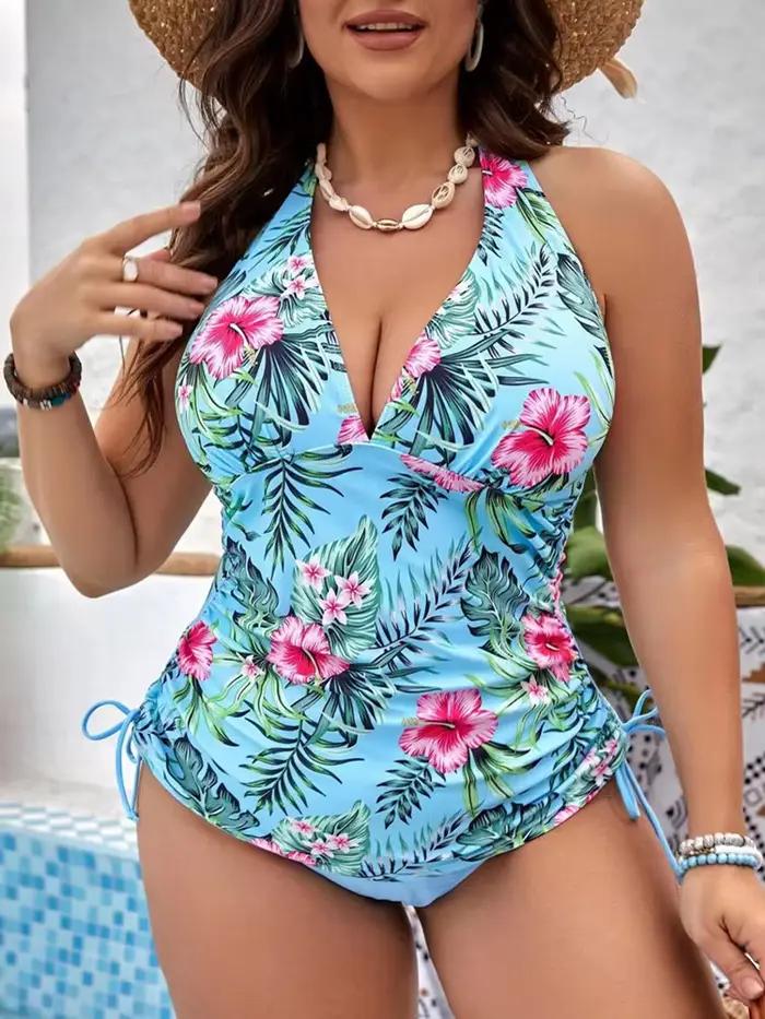 Sexy Bikini grande taille maillot de bain femme 2024 maillots de bain deux pièces grande taille imprimé maillots de bain maillot de bain femmes maillots de bain Monokini