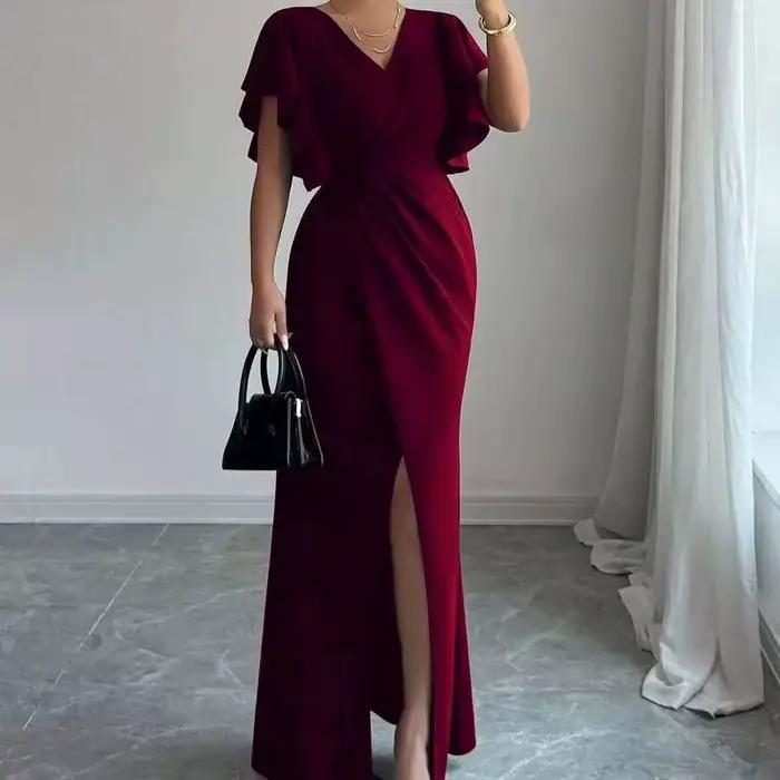 Robes pour femmes 2026 – Élégante robe longue sirène à volants