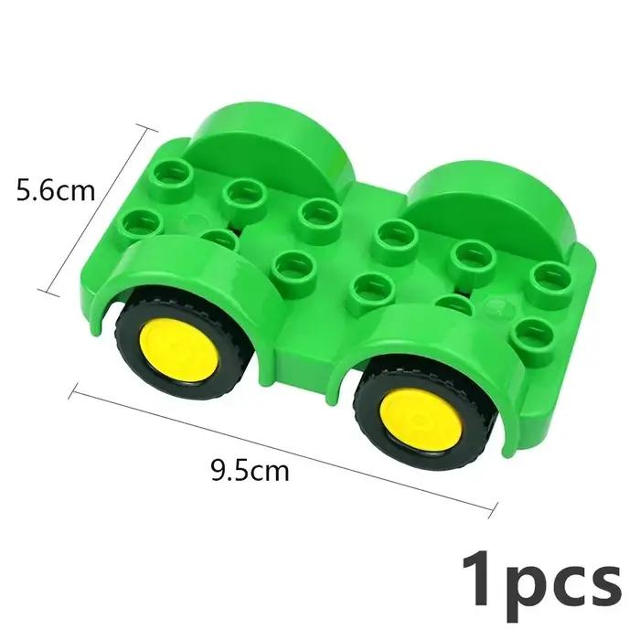 Blocs de construction de grande taille, série de la circulation, grosses particules, voiture, Bus, camion, avion, hélicoptère, accessoires compatibles, jouets en brique Duploes
