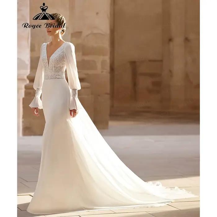 Robe de mariée RoyceBridal Lively à col en V