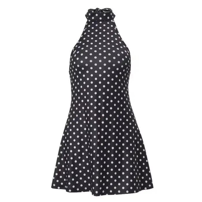 Robes Halter à Pois Imprimés pour Femmes – Tendance