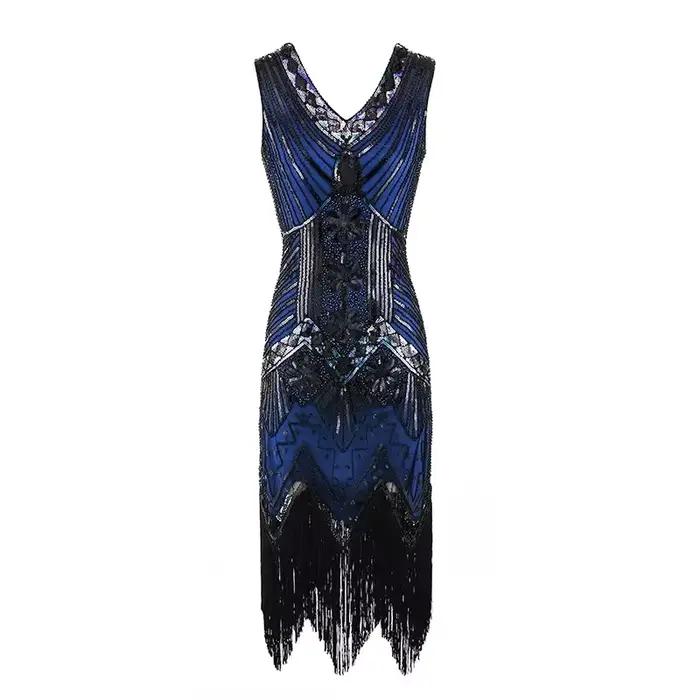 1920s robe évasée grande taille S-4XL femmes mode Vintage