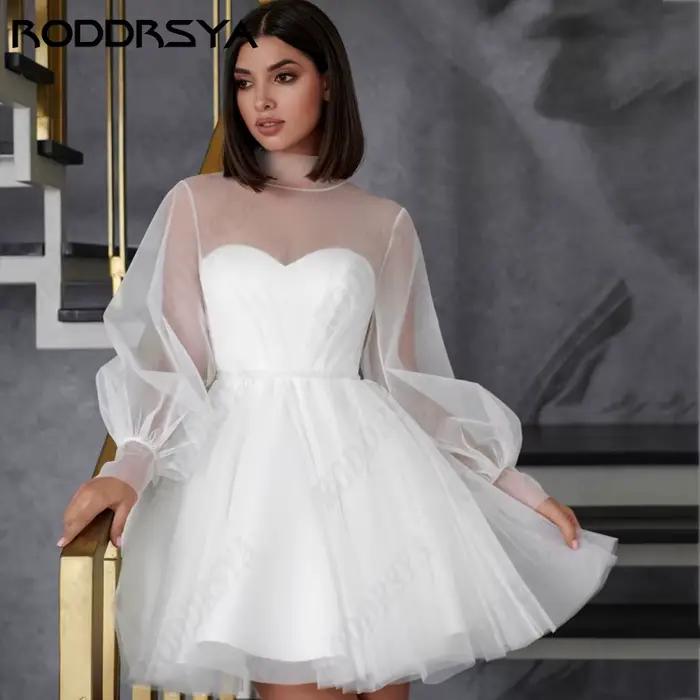 Mini robe de mariée en tulle pour femme