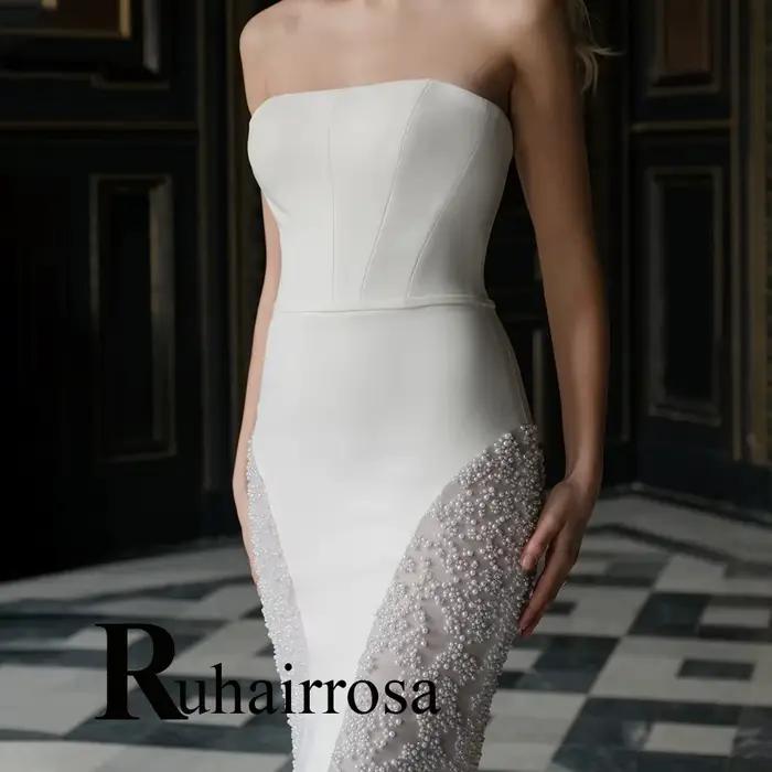 Ruhair charmante robes de mariée à épaules dénudées