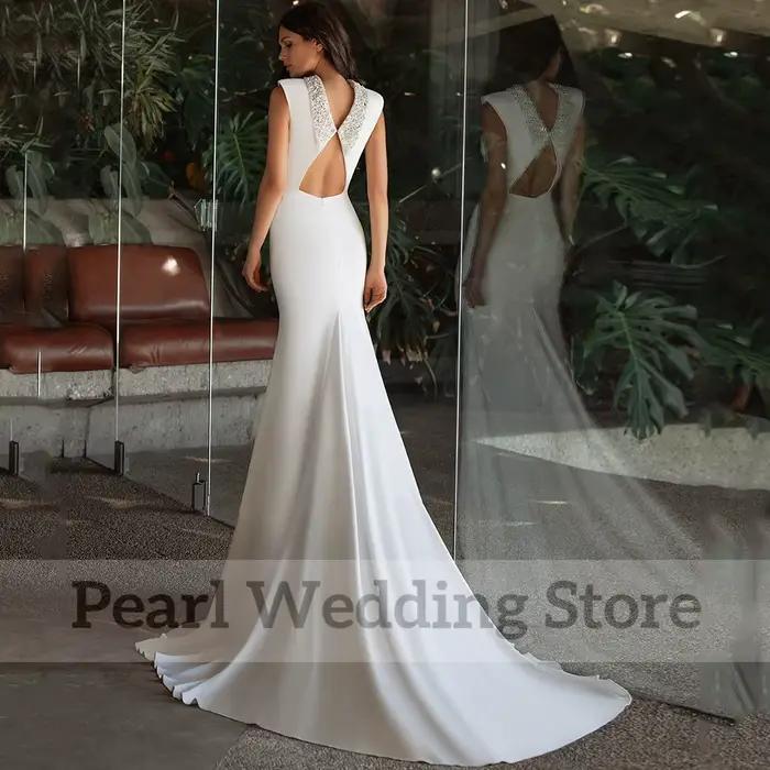 Robe de mariée élégante à perles