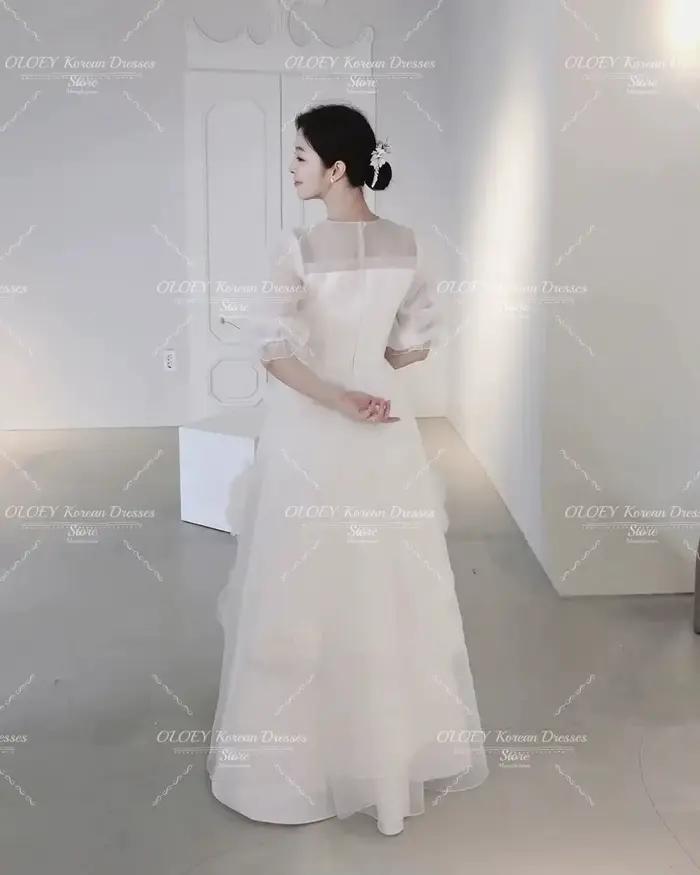 OLOEY Robe de mariée coréenne de rêve en ivoire