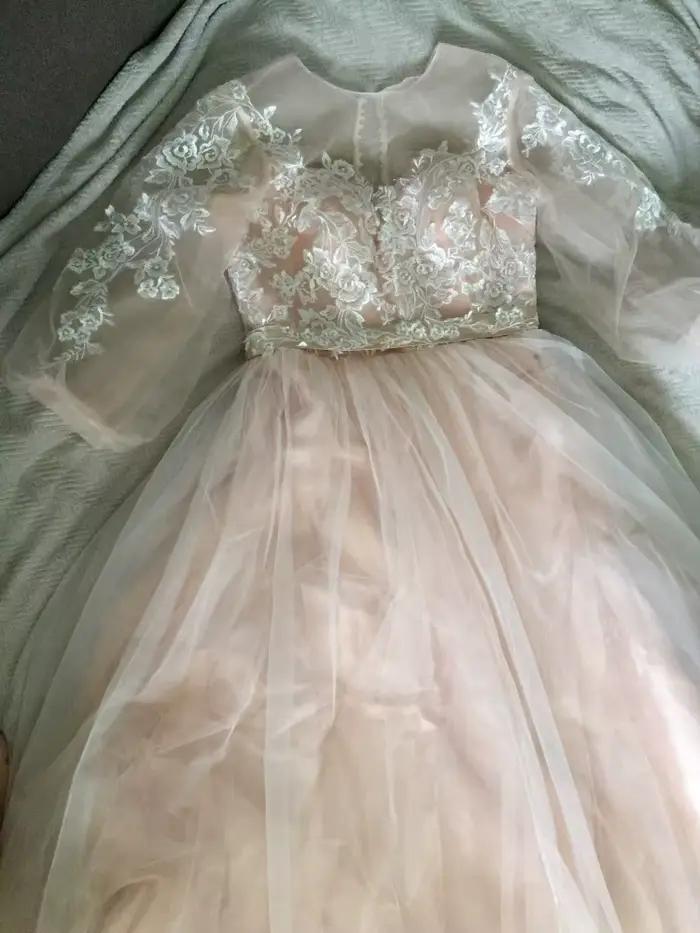 Robe de Mariée Trapèze en Dentelle