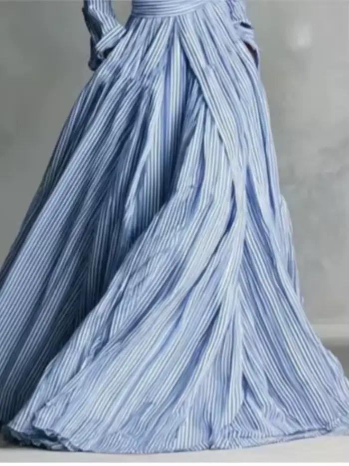 Robe chemise rayée tendance pour femme