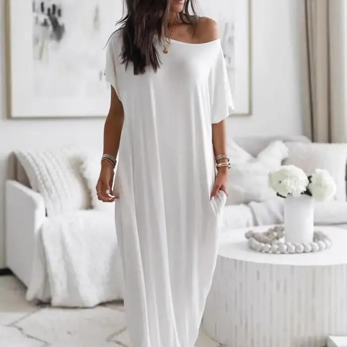 Soldes d'été : Robe longue décontractée pour femme
