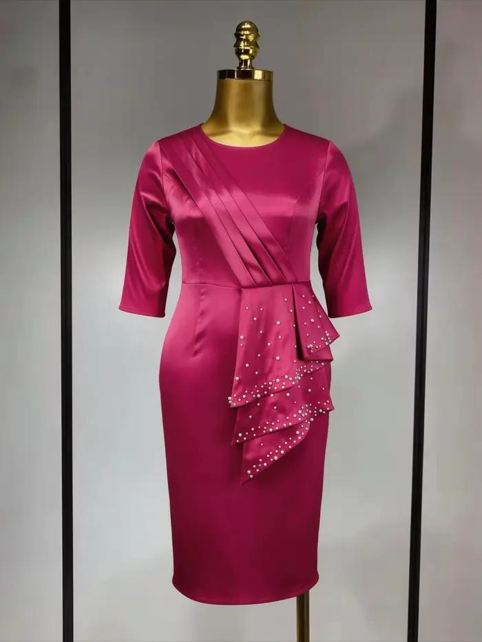 Robe élégante en Satin brillant