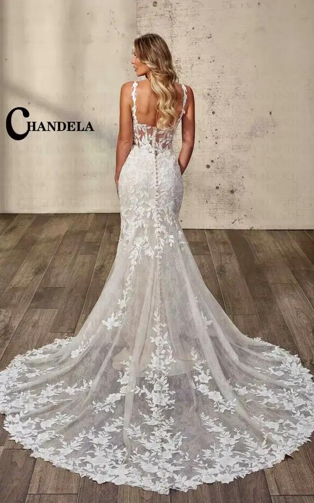 CHANDELA glamour trompette robe De mariée