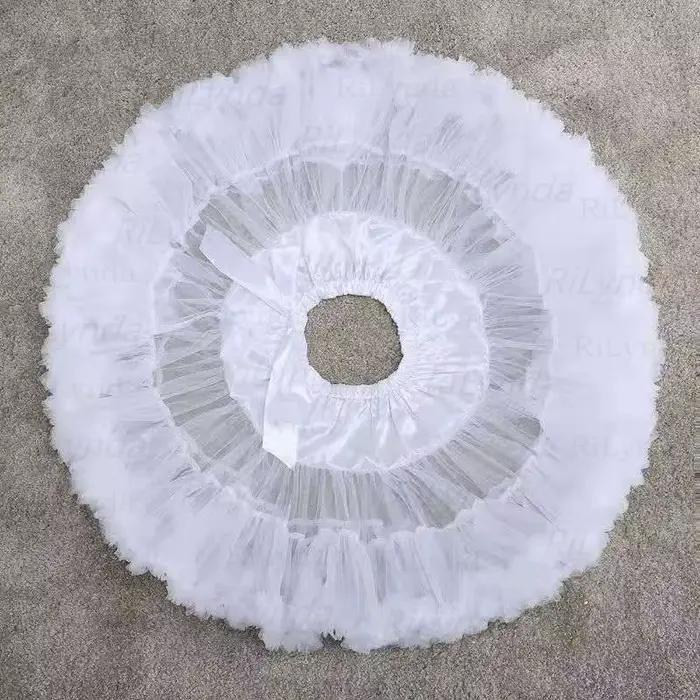 Jupon court et moelleux pour femme, crinoline Lolita, sous-jupe pour jupe plissée, cosplay, robe de mariée ou de bal