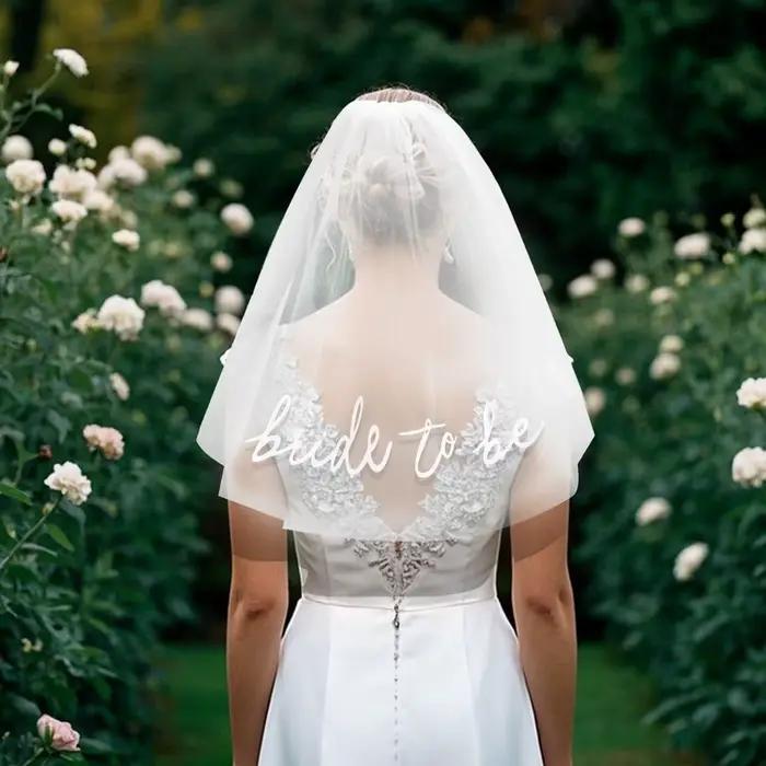 Voile de mariée de Style court et moyen