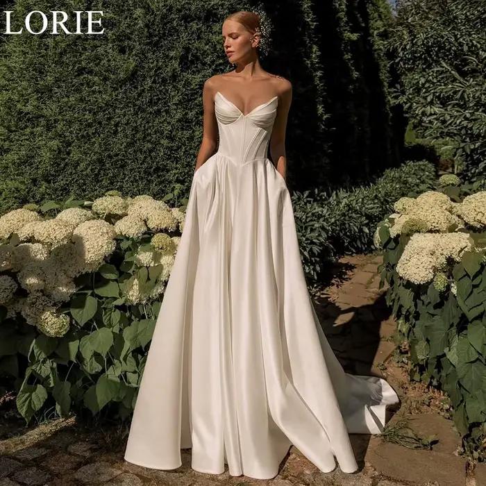LORIE Robes de mariée élégantes en satin