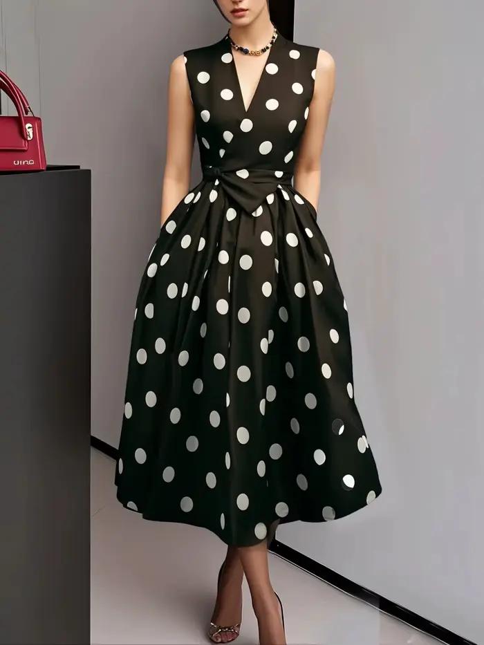 Robe française à pois, rétro