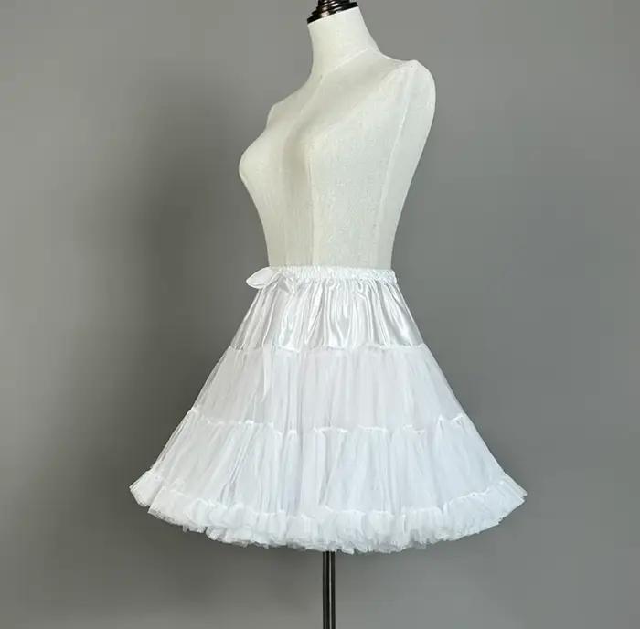 Jupon court et moelleux pour femme, crinoline Lolita, sous-jupe pour jupe plissée, cosplay, robe de mariée ou de bal