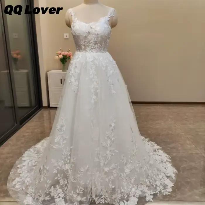 Robes de mariée A-ligne personnalisées pour la mariée