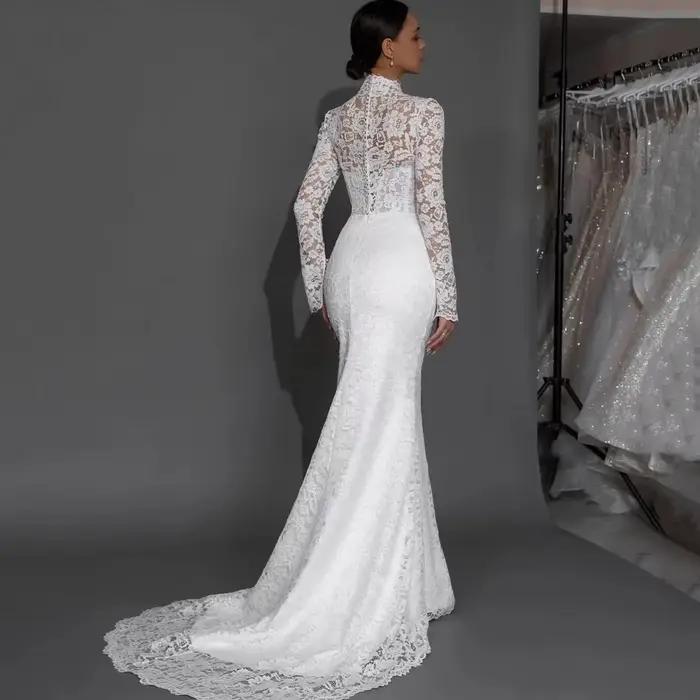 Robe De mariée sirène en dentelle personnalisée