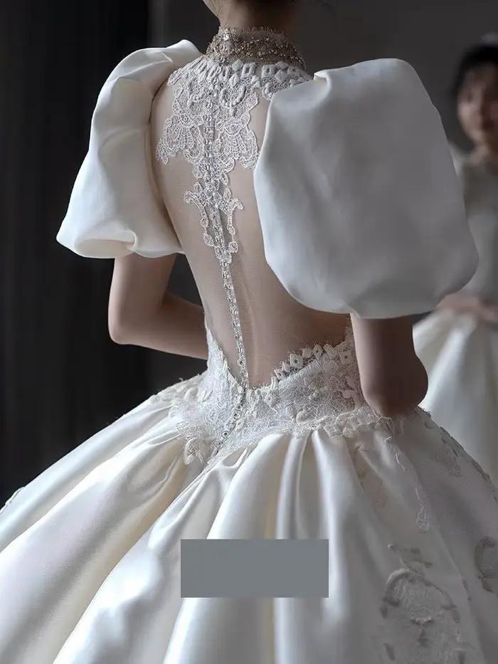 Robe de mariée en Satin français
