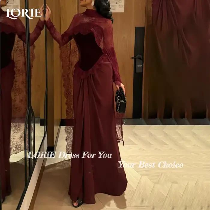 Robe de soirée LORIE en polyester avec décolleté en V et silhouette sirène pour femmes, élégante et personnalisable pour toutes occasions spéciales