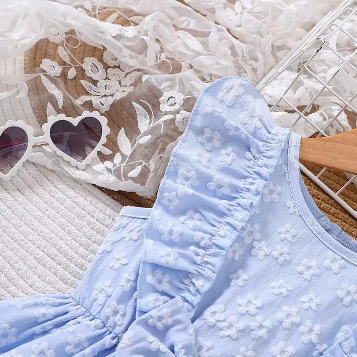 Robe printemps/été pour filles avec nœud jacquard 3D