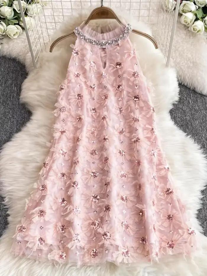 Robe d'anniversaire chic française pour femme