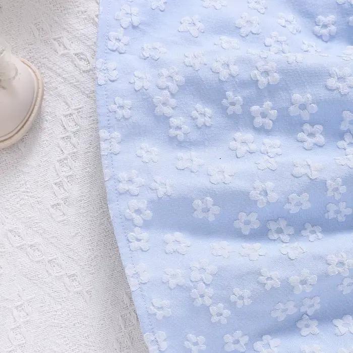Robe printemps/été pour filles avec nœud jacquard 3D
