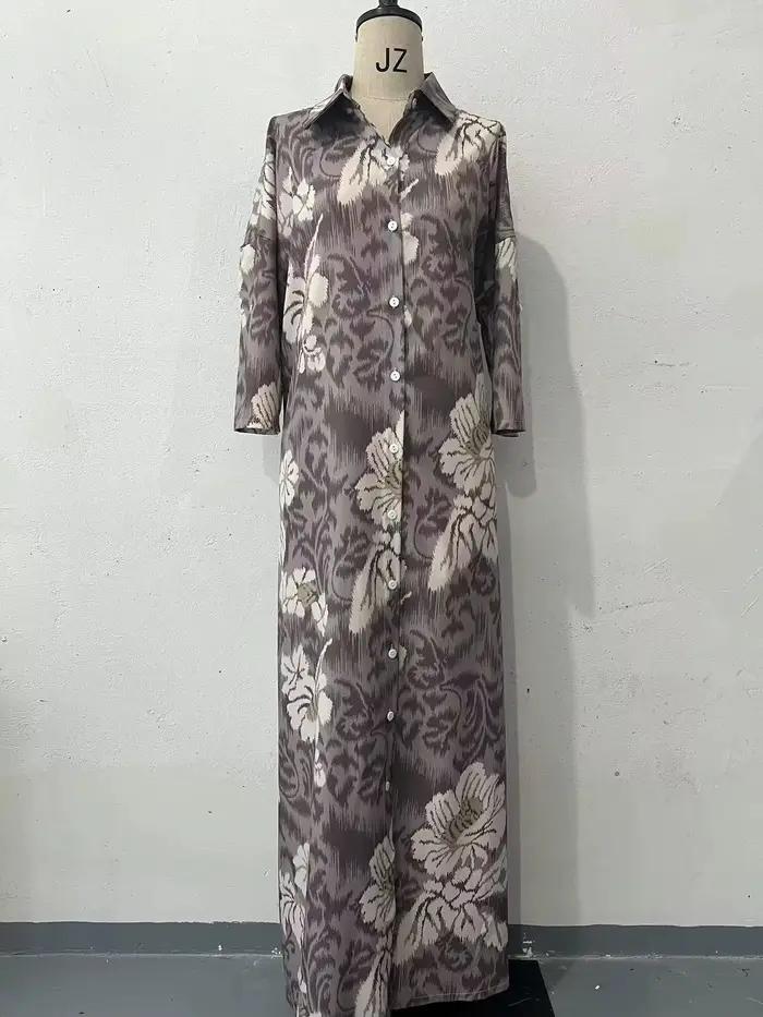 4 couleurs Caftan robe de soirée longue ample pour les femmes Abaya Chic impression