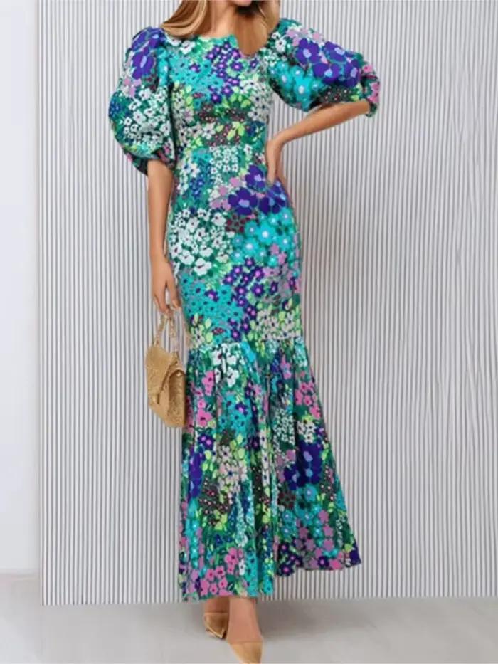 Robe imprimée à la mode pour femmes