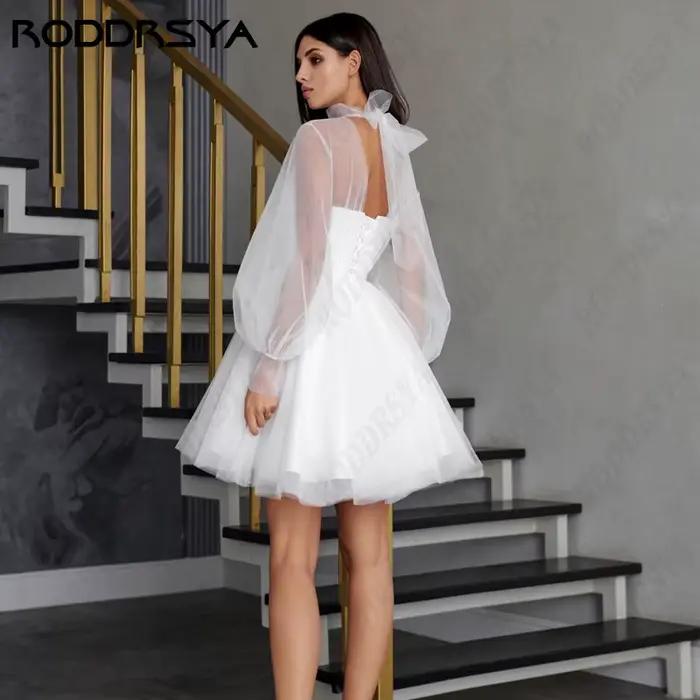 Mini robe de mariée en tulle pour femme