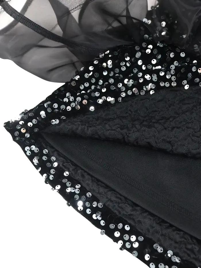 Robe sirène à paillettes longues pour femmes