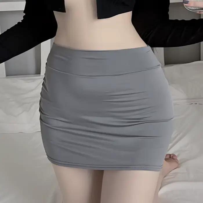 Mini jupe fine et Sexy sans doublure