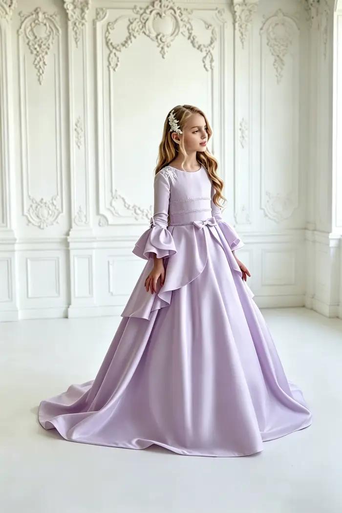 Robes de demoiselle d'honneur blanches avec appliques perlées et nœud