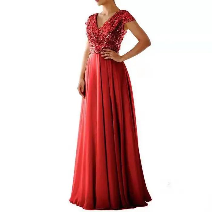 Robe de soirée élégante en mousseline de soie