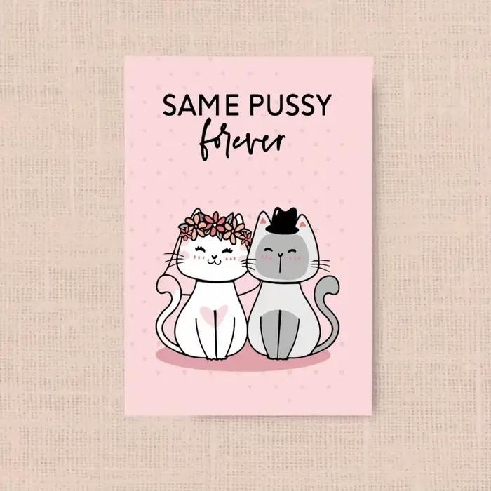 1 pièce, carte de mariage amusante, carte d'anniversaire de mariage, carte joyeuse pour la Saint-Valentin, carte chat mignon, pour femme, mari.