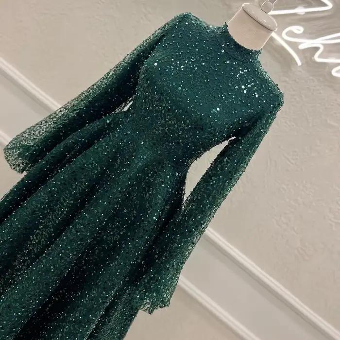 Robe de soirée de mariage arabe de Dubaï pour femme musulmane 2026