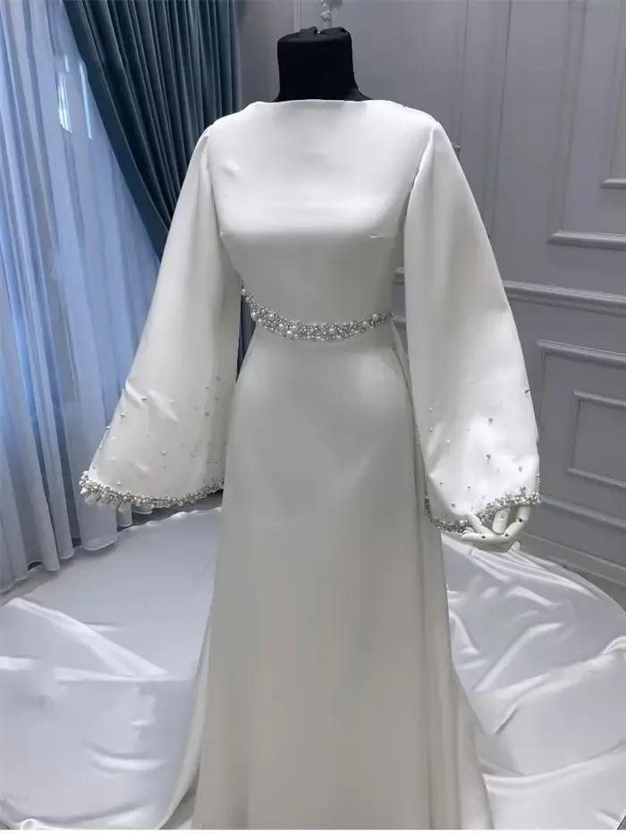 Robe de mariée musulmane élégante personnalisée