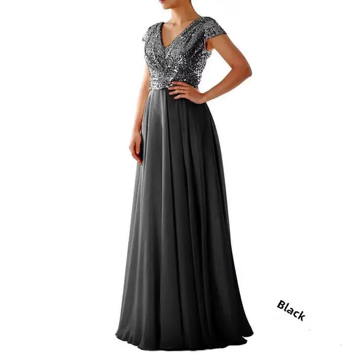 Robe de soirée élégante en mousseline de soie
