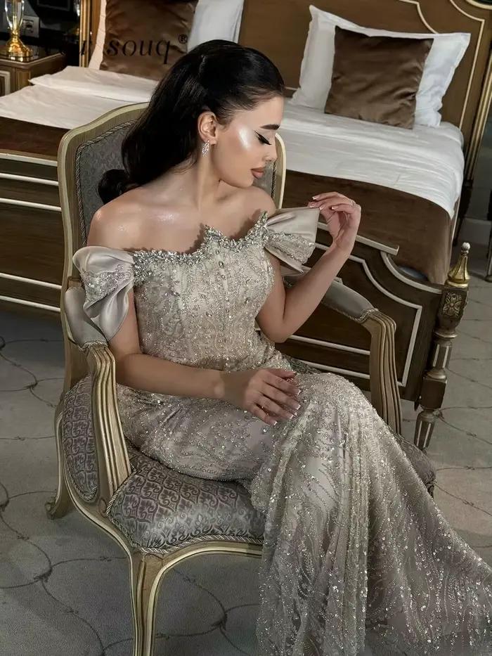 Robes de soirée formelles kaki arabes 2026