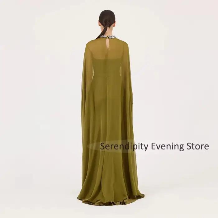 Robe de mère de la mariée élégante en mousseline avec cristal, silhouette en ligne, veste intégrée, pour mariage et soirées formelles