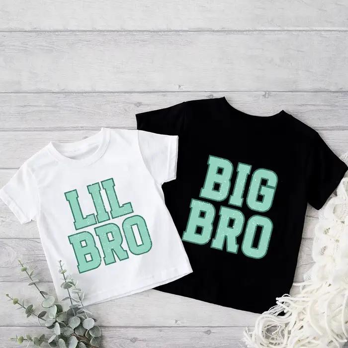 Économie Big & Little Brother pour frères et sœurs, tenues assorties pour frères et sœurs, t-shirts à manches courtes pour enfants, vêtements d'été, nouveau cadeau de t-shirt Big Brother