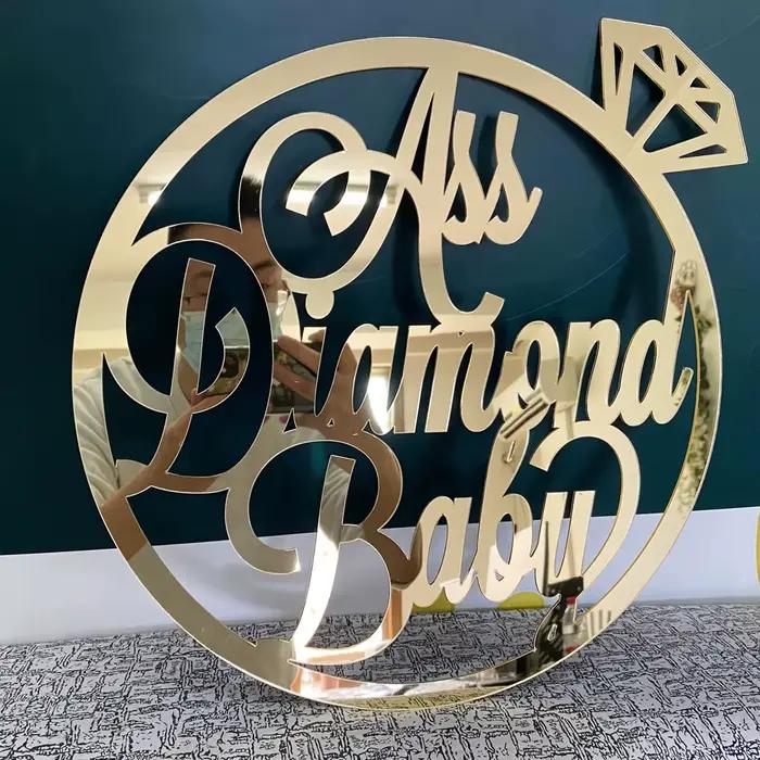 Panneau de Table suspendu au mur, couronne de nom de famille, décor rustique pour fête d'anniversaire de mariage ou de fiançailles