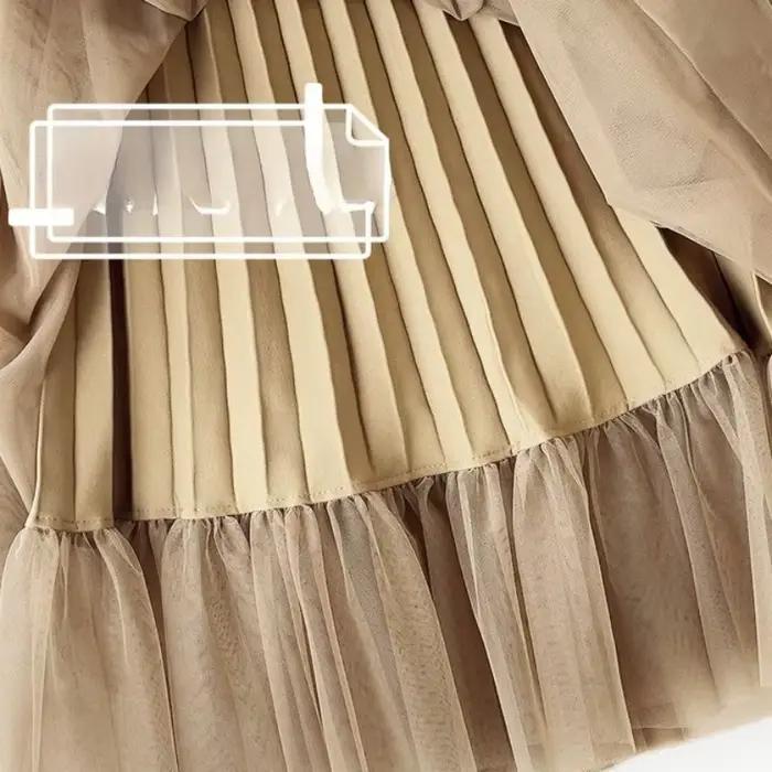 Robe longue plissée et fine