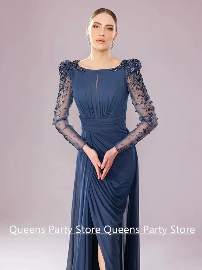 Robe de soirée arabe en mousseline de soie