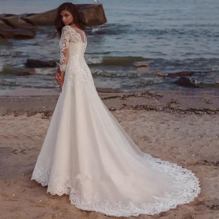Robe De mariée longue élégante